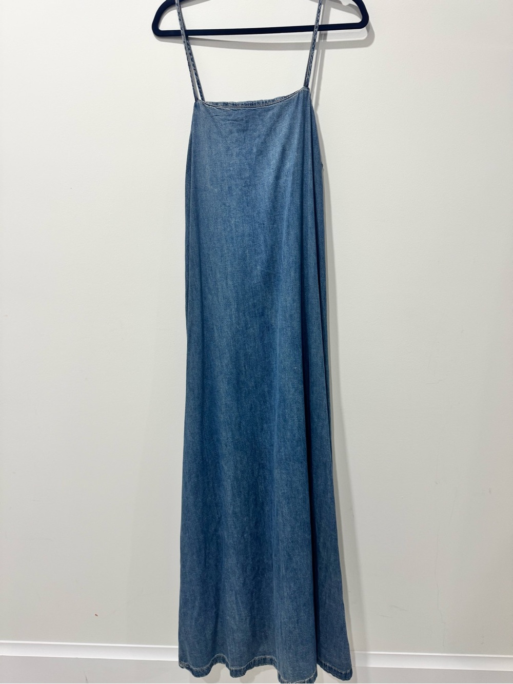 Zara Blue Denim Maxi Slip Skirt